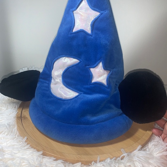 Disneyland Paris Mickey Mouse Fantasia Hat Sorcerer Wizard Plush Ears - Picture 3 of 5